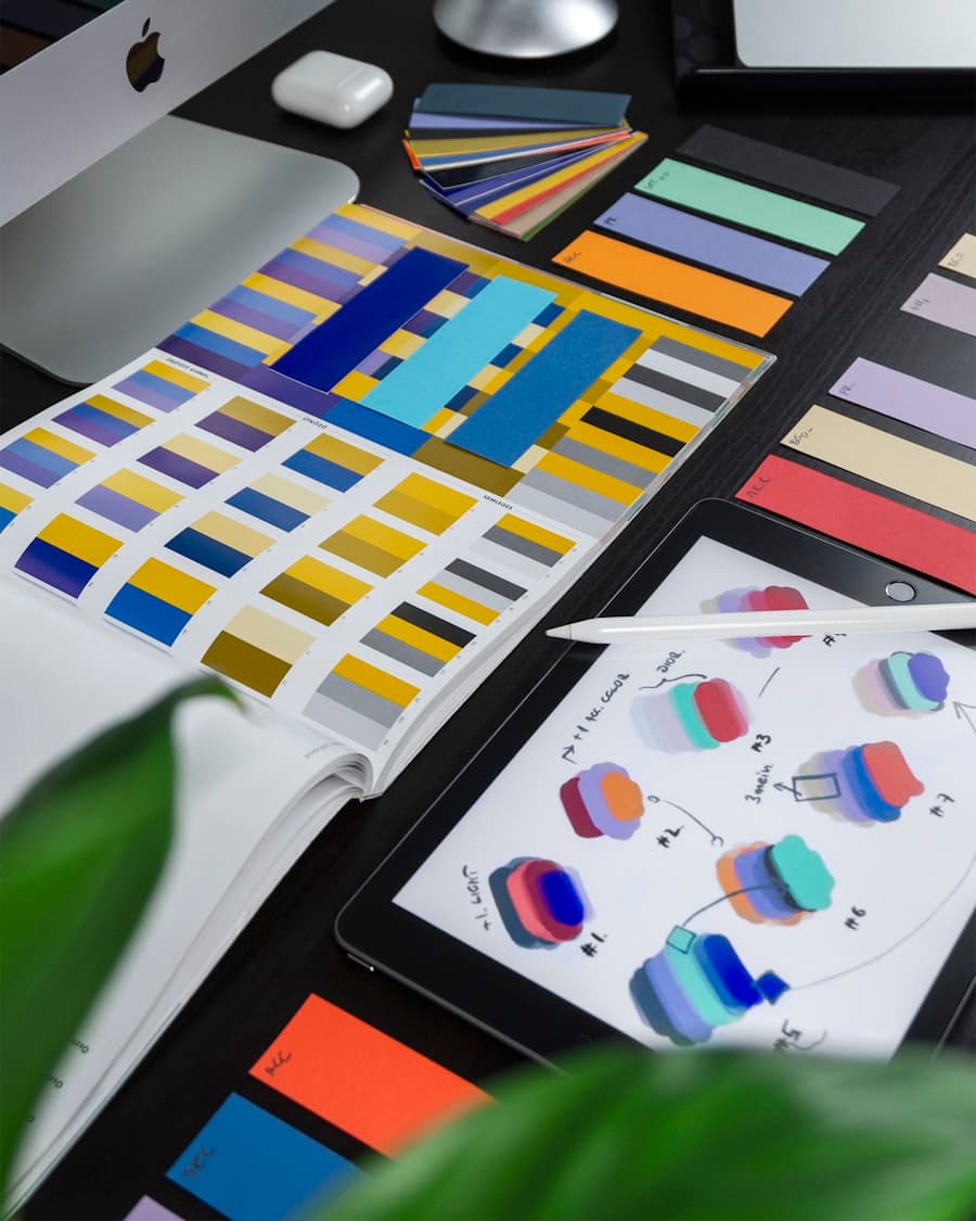 Designer interacting with a digital interface