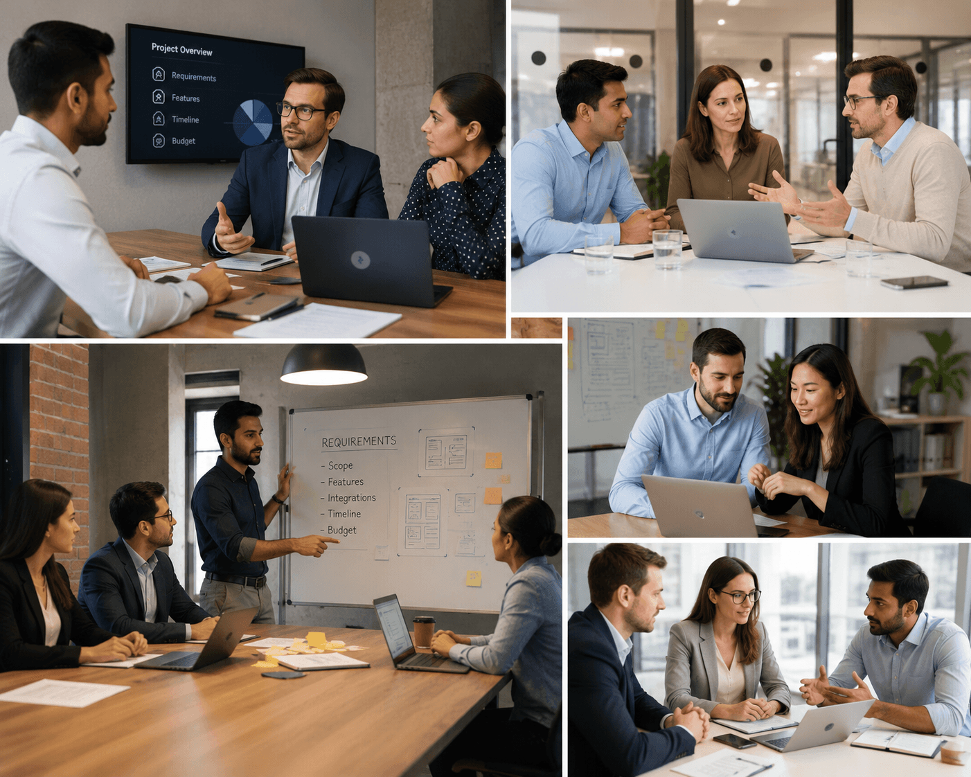 Team discussion at ProThinkWorks